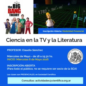 Ciclo de Conferencias: Ciencia en la Televisión y la Literatura